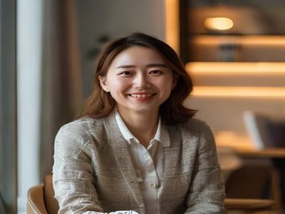 儿童心理咨询顾问李晓慧，面带温和微笑坐于咨询室内，柔和灯光下展现出专业亲切的形象，背景为简洁的心理咨询环境
